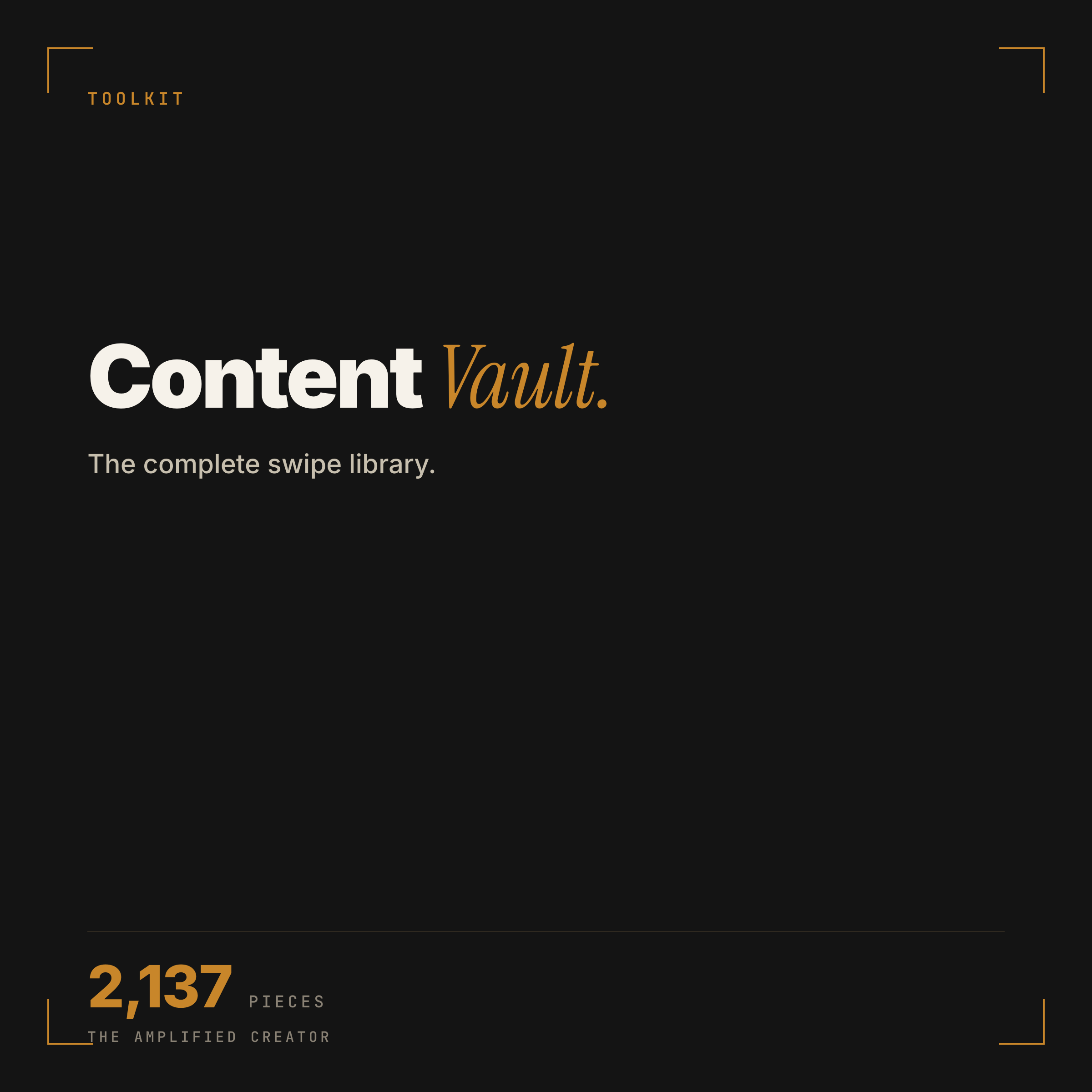 Creator Content Vault